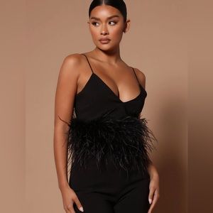 Fashion nova feather top